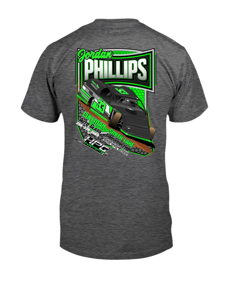 Jordan Phillips 2020 - Red Bomb Graphics - Custom Dirt Racing Shirts