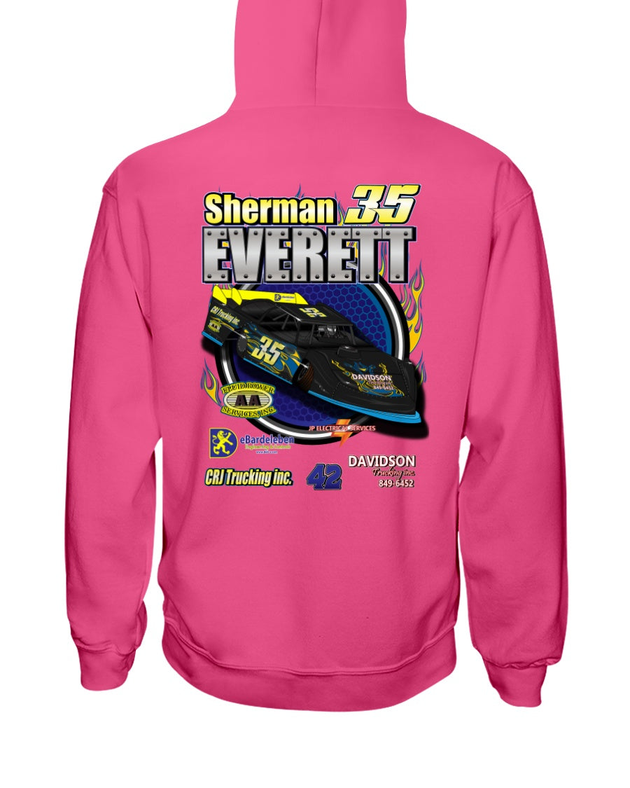 Sherman Everette 2020 Hoodie - Red Bomb Graphics - Custom Dirt Racing Shirts