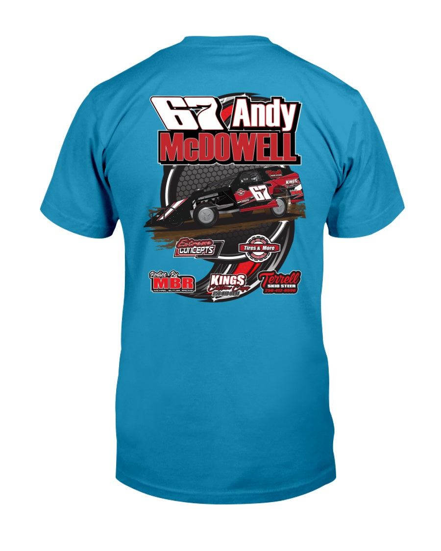 Andy Mcdowell 2020 - Red Bomb Graphics - Custom Dirt Racing Shirts