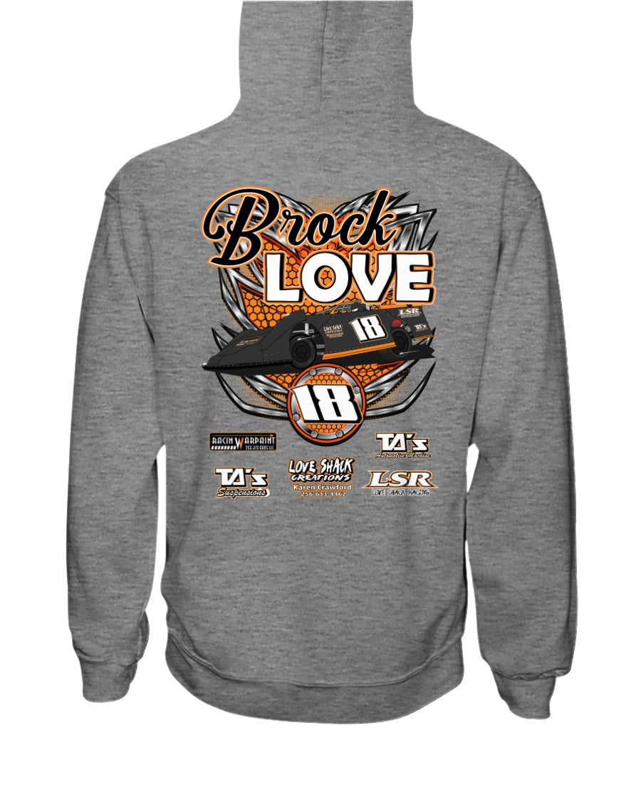 Brock Love 2020 Hoodie - Red Bomb Graphics - Custom Dirt Racing Shirts