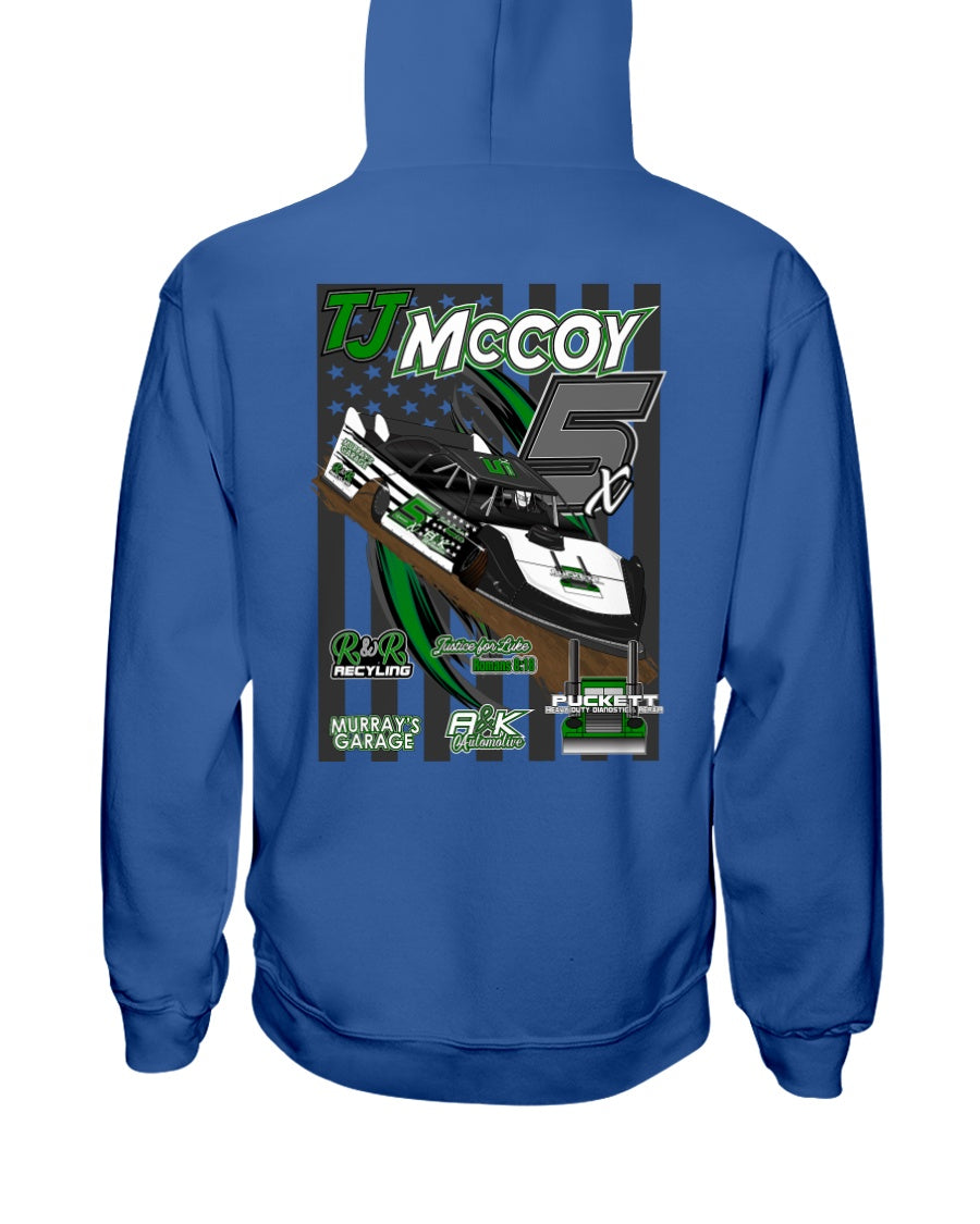 TJ McCoy 2020 Hoodie - Red Bomb Graphics - Custom Dirt Racing Shirts