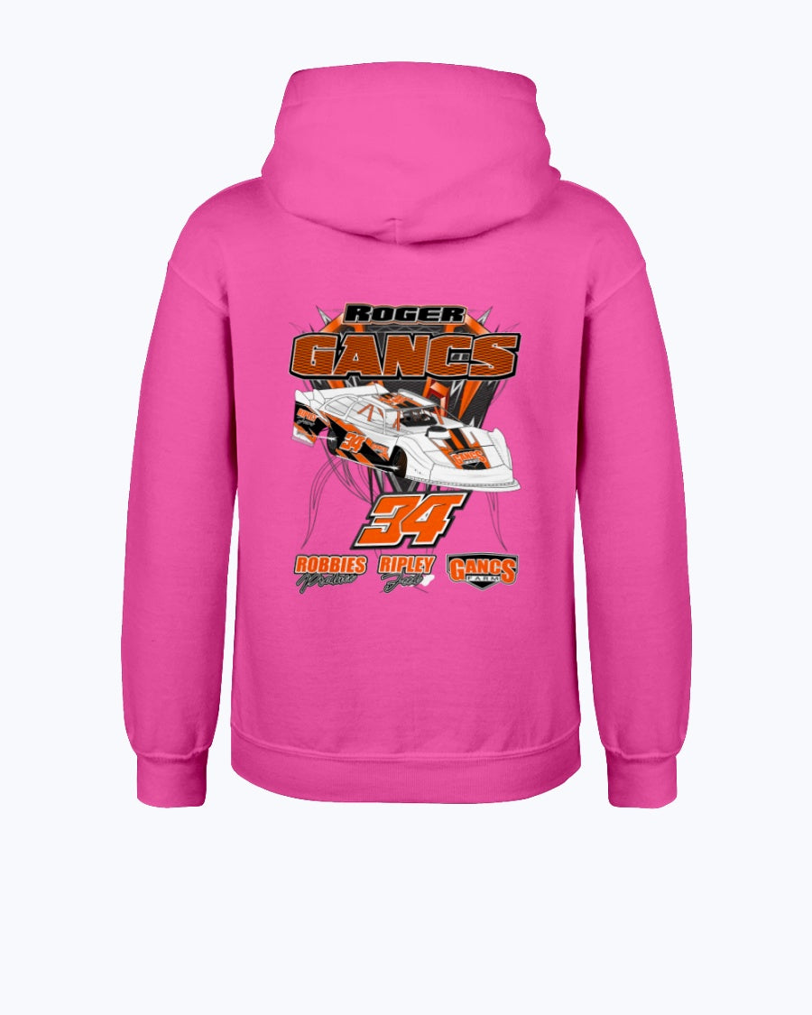 Roger Gancs 2020 Youth Hoodie - Red Bomb Graphics - Custom Dirt Racing Shirts