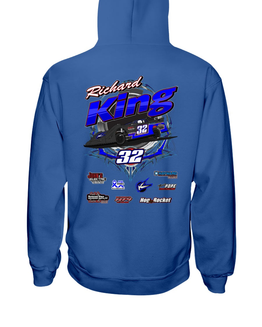 Richard King 2020 Hoodie - Red Bomb Graphics - Custom Dirt Racing Shirts