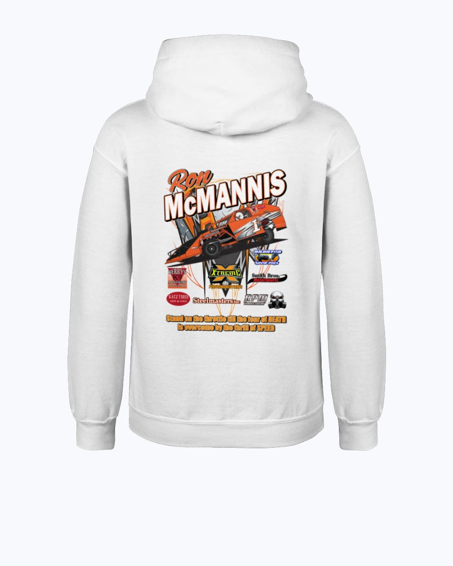 Ron McMannis 2020 Youth Hoodie - Red Bomb Graphics - Custom Dirt Racing Shirts