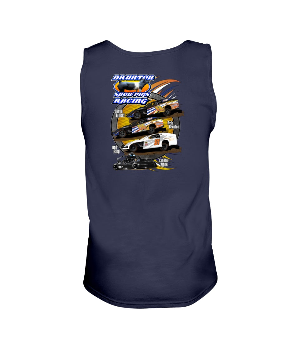 Brunton Show Pig Racing 2020 Tank - Red Bomb Graphics - Custom Dirt Racing Shirts