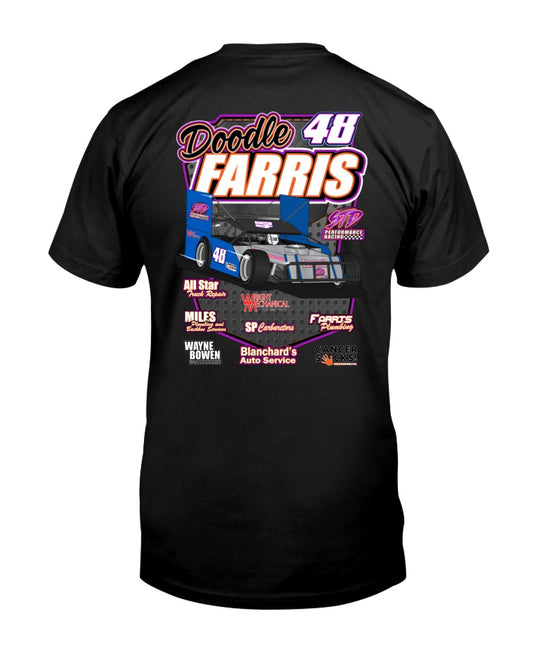 Doodle Farris 2020 - Red Bomb Graphics - Custom Dirt Racing Shirts