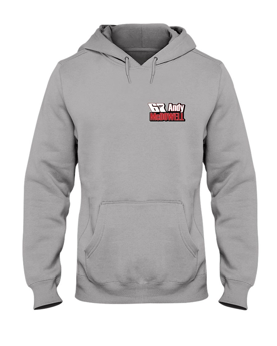 Andy McDowell 2020 Hoodie - Red Bomb Graphics - Custom Dirt Racing Shirts