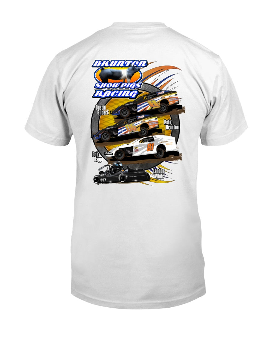 Brunton Show Pig Racing 2020 - Red Bomb Graphics - Custom Dirt Racing Shirts