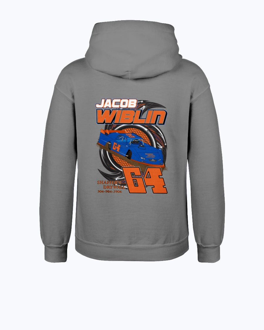 Jacob WIblin 2020 Youth Hoodie - Red Bomb Graphics - Custom Dirt Racing Shirts