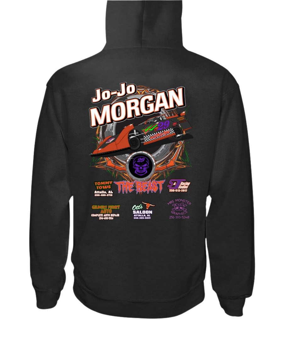 Jo-Jo Morgan 2020 Hoodie - Red Bomb Graphics - Custom Dirt Racing Shirts