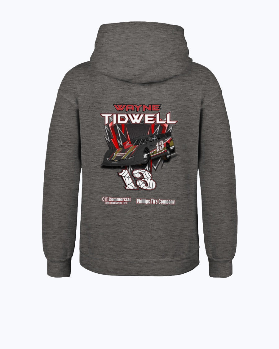 Wayne Tidwell 2020 Youth Hoodie - Red Bomb Graphics - Custom Dirt Racing Shirts