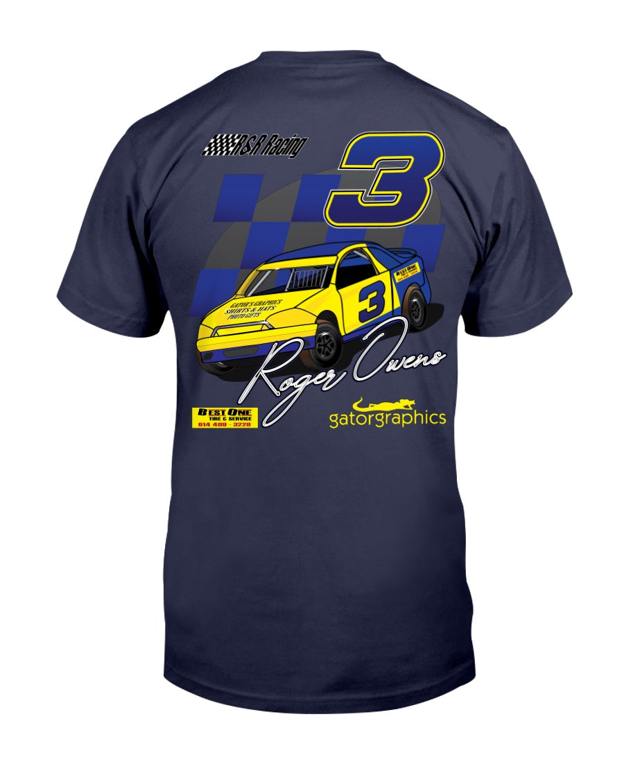 Roger Owens 2020 - Red Bomb Graphics - Custom Dirt Racing Shirts