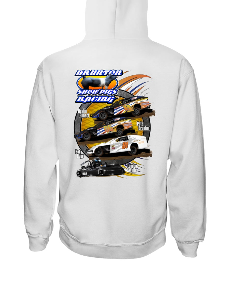 Brunton Show Pig Racing 2020 Hoodie - Red Bomb Graphics - Custom Dirt Racing Shirts