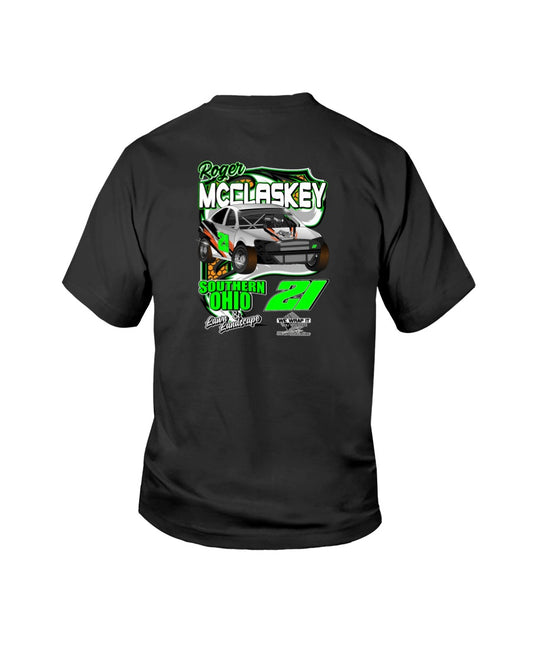 Roger McClaskey 2020 youth - Red Bomb Graphics - Custom Dirt Racing Shirts