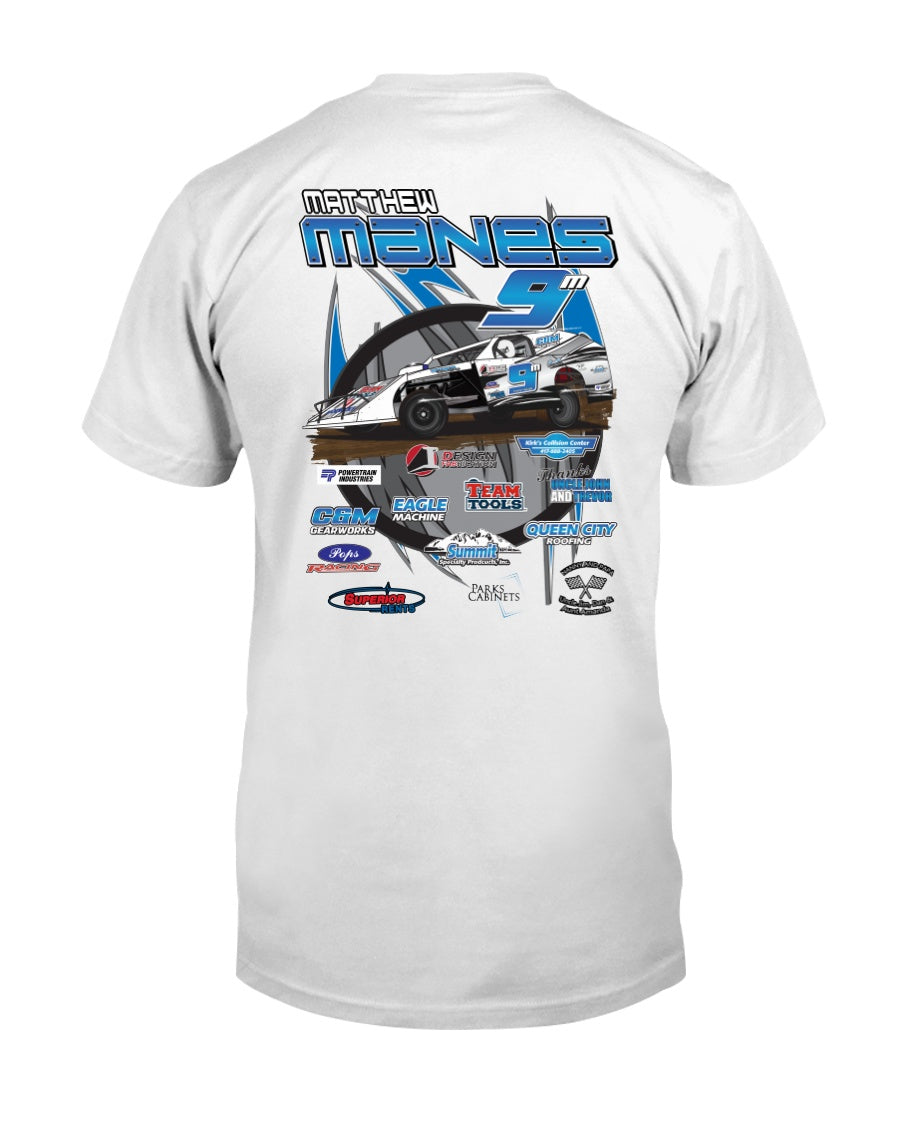 Matthew Manes 2020 Gildan Ultra Cotton T-Shirt - Red Bomb Graphics - Custom Dirt Racing Shirts