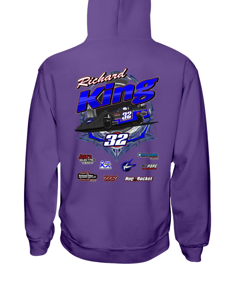 Richard King 2020 Hoodie - Red Bomb Graphics - Custom Dirt Racing Shirts