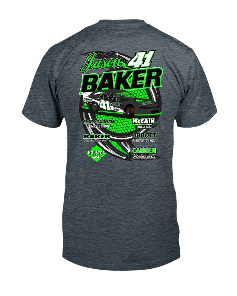 Jason Baker 2020 - Red Bomb Graphics - Custom Dirt Racing Shirts