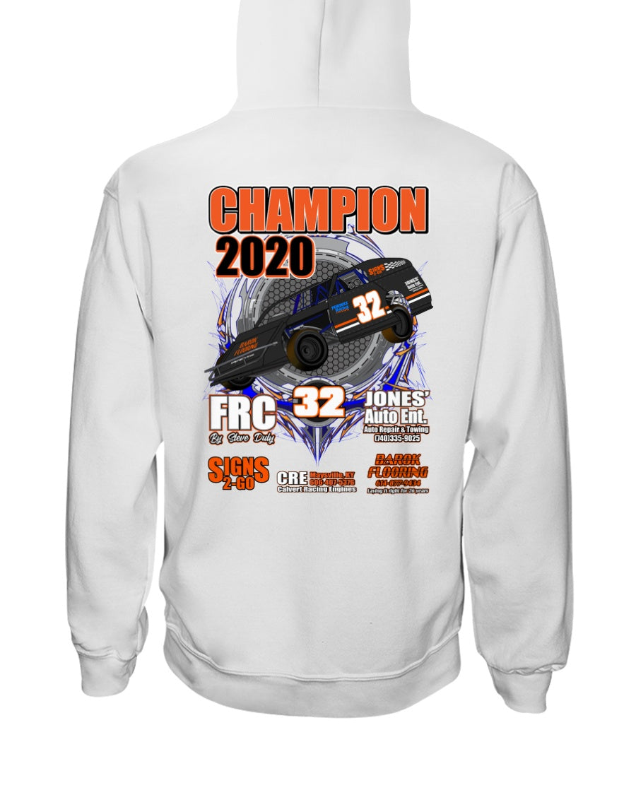 Brandon Furniss 2020 Champion Hoodie - Red Bomb Graphics - Custom Dirt Racing Shirts