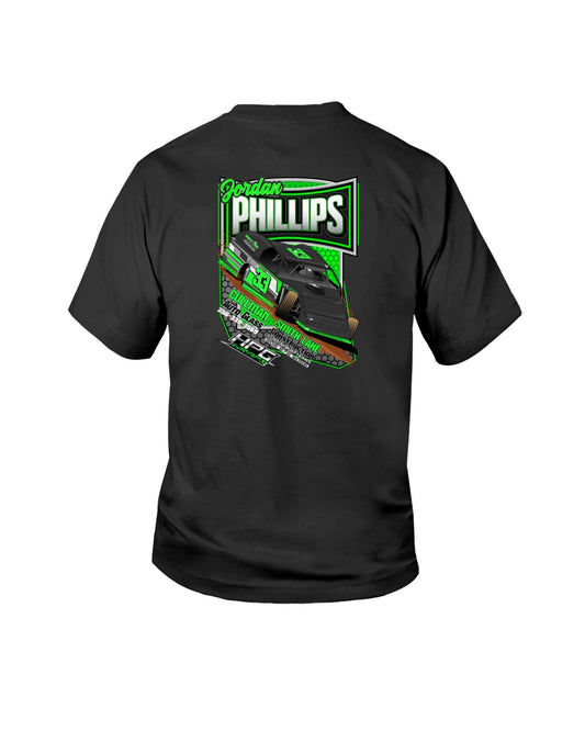 Jordan Phillips 2020 Youth - Red Bomb Graphics - Custom Dirt Racing Shirts