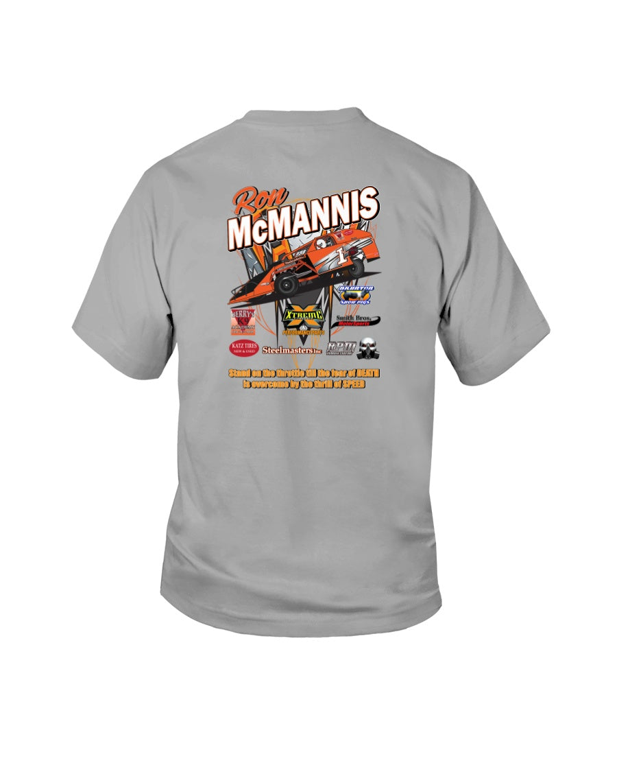 Ron McMannis 2020 Youth - Red Bomb Graphics - Custom Dirt Racing Shirts