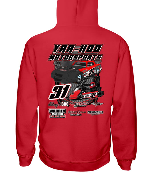 Yaa-Hoo Motorsports 2020 Hoodie - Red Bomb Graphics - Custom Dirt Racing Shirts