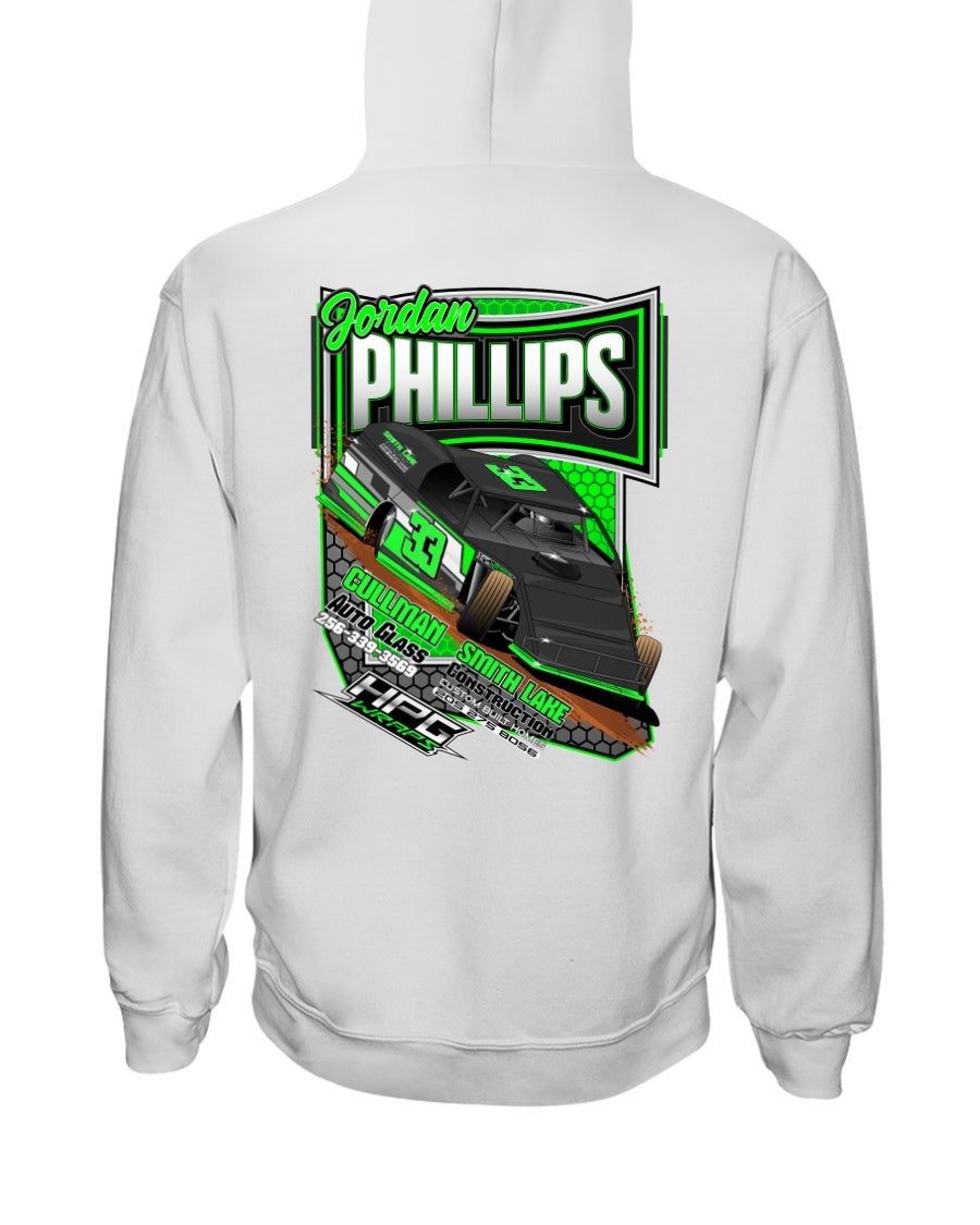 Jordan Phillips 2020 Hoodie - Red Bomb Graphics - Custom Dirt Racing Shirts