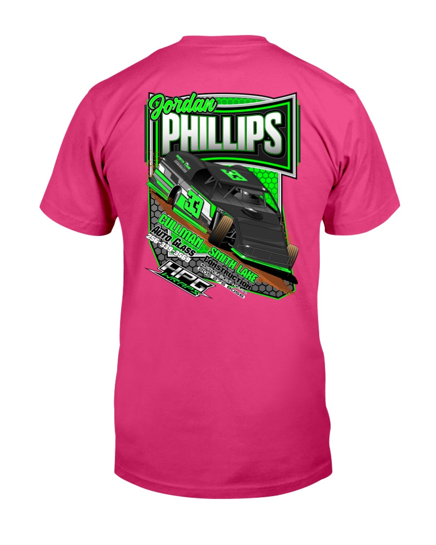 Jordan Phillips 2020 - Red Bomb Graphics - Custom Dirt Racing Shirts