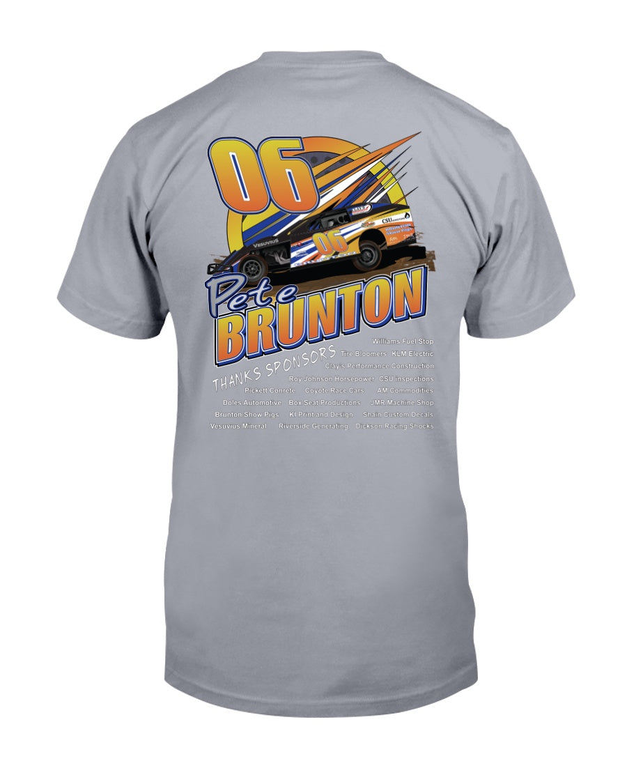 Pete Brunton 2020 - Red Bomb Graphics - Custom Dirt Racing Shirts