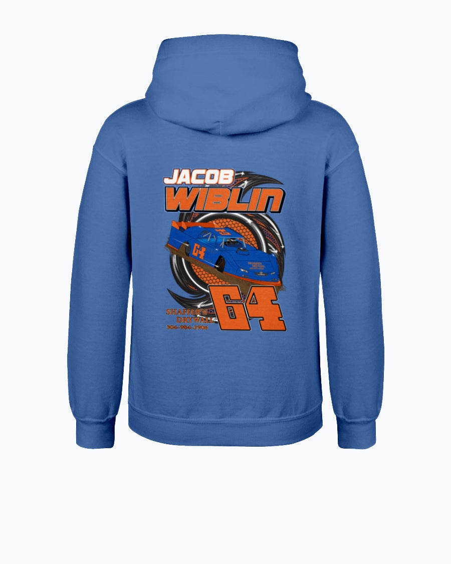 Jacob WIblin 2020 Youth Hoodie - Red Bomb Graphics - Custom Dirt Racing Shirts