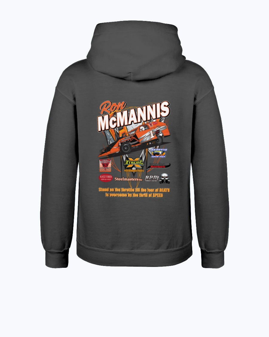 Ron McMannis 2020 Youth Hoodie - Red Bomb Graphics - Custom Dirt Racing Shirts