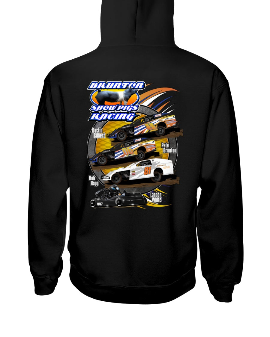 Brunton Show Pig Racing 2020 Hoodie - Red Bomb Graphics - Custom Dirt Racing Shirts