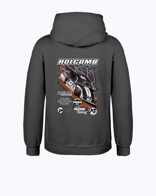 Holcomb Racing 2020 Youth Hoodie - Red Bomb Graphics - Custom Dirt Racing Shirts