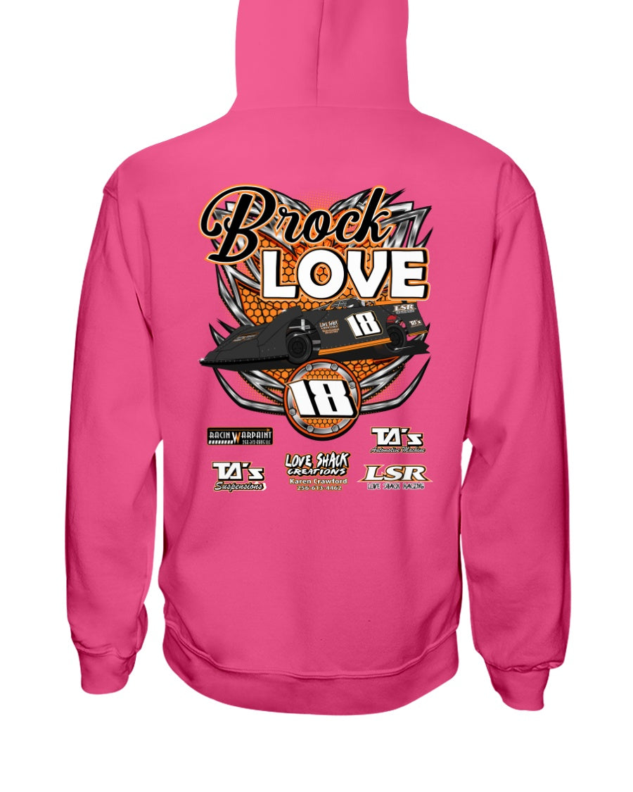 Brock Love 2020 Hoodie - Red Bomb Graphics - Custom Dirt Racing Shirts