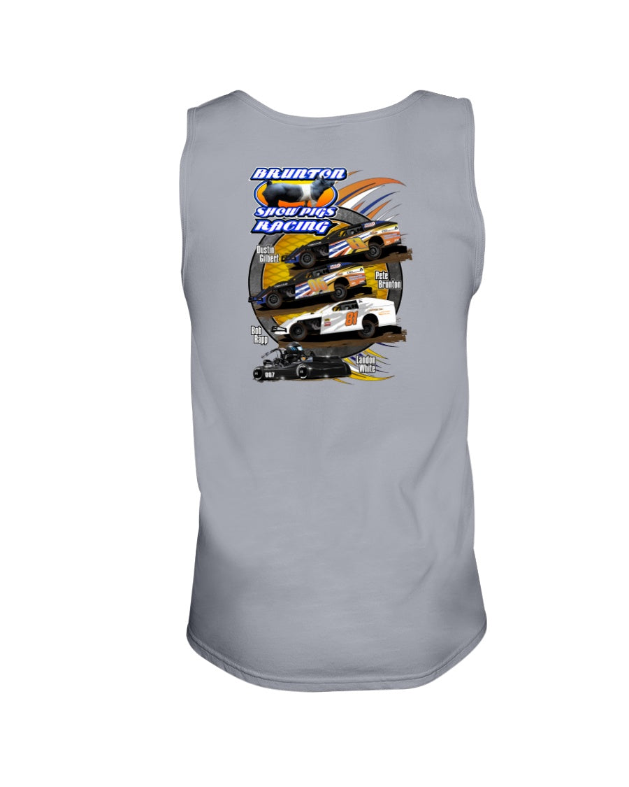 Brunton Show Pig Racing 2020 Tank - Red Bomb Graphics - Custom Dirt Racing Shirts