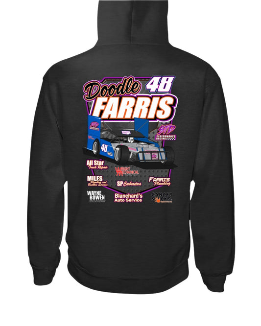 Doodle Farris 2020 Hoodie - Red Bomb Graphics - Custom Dirt Racing Shirts