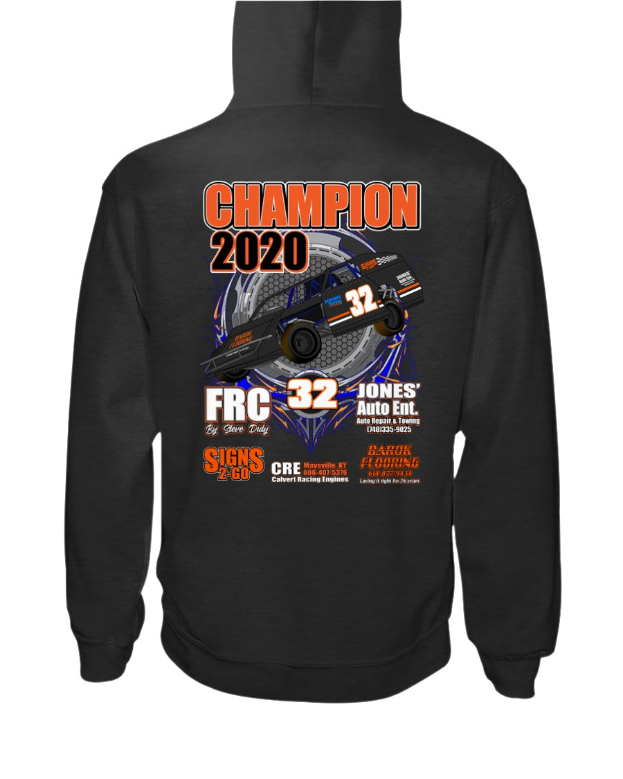 Brandon Furniss 2020 Champion Hoodie - Red Bomb Graphics - Custom Dirt Racing Shirts