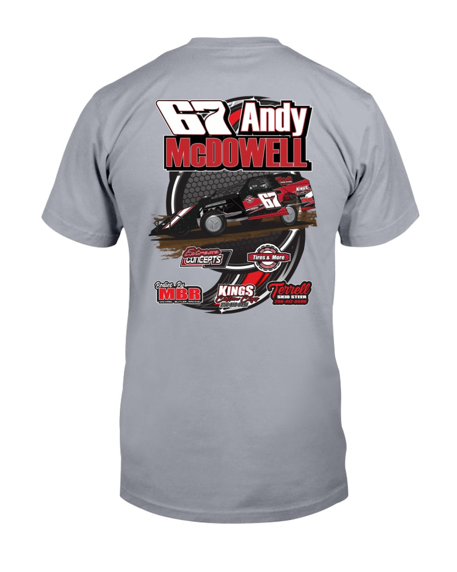 Andy Mcdowell 2020 - Red Bomb Graphics - Custom Dirt Racing Shirts