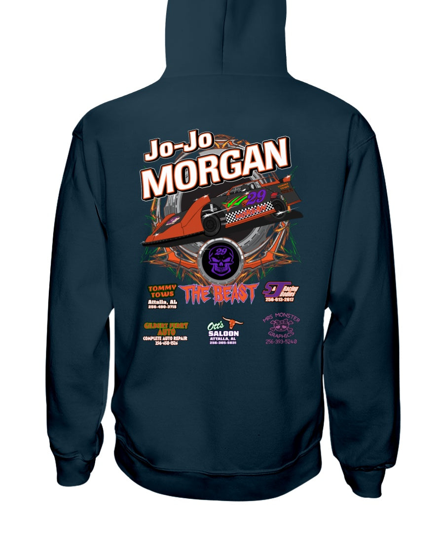 Jo-Jo Morgan 2020 Hoodie - Red Bomb Graphics - Custom Dirt Racing Shirts