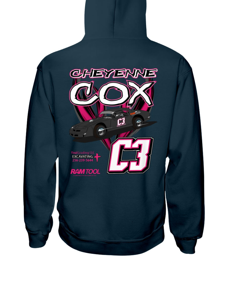 Cheyenne Cox 2020 Hoodie - Red Bomb Graphics - Custom Dirt Racing Shirts