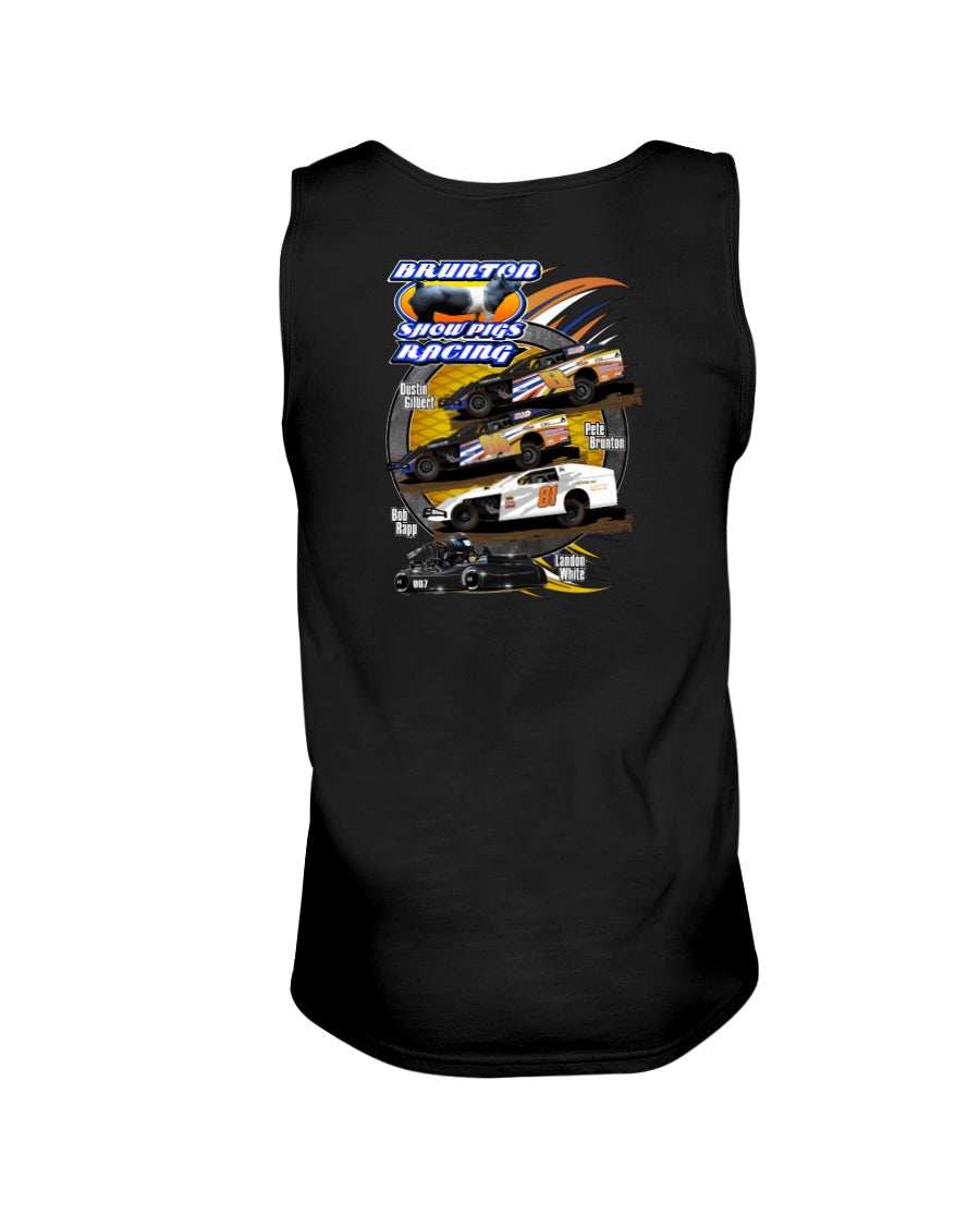 Brunton Show Pig Racing 2020 Tank - Red Bomb Graphics - Custom Dirt Racing Shirts