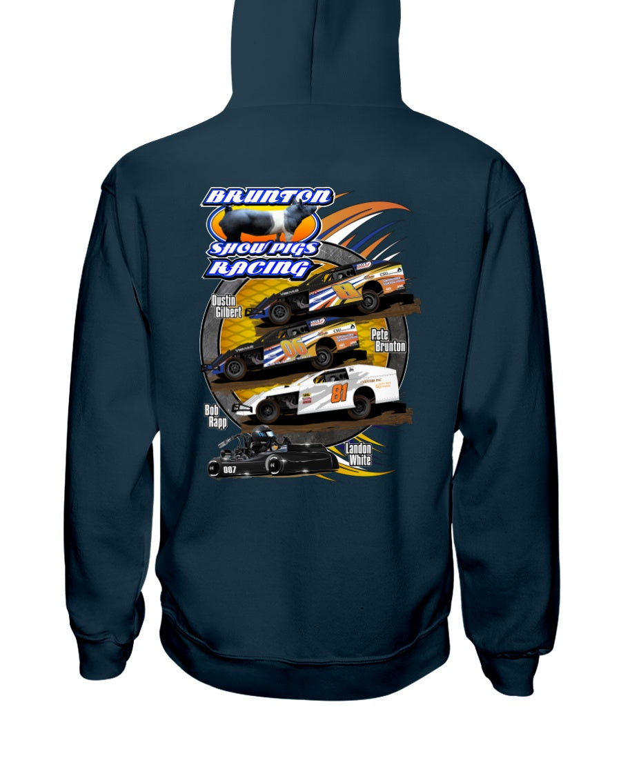 Brunton Show Pig Racing 2020 Hoodie - Red Bomb Graphics - Custom Dirt Racing Shirts