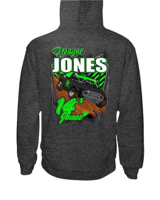 Wayne Jones 2020 Hoodie - Red Bomb Graphics - Custom Dirt Racing Shirts