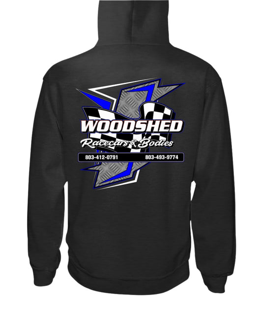 Woodshed Racecars 2020 Hoodie - Red Bomb Graphics - Custom Dirt Racing Shirts