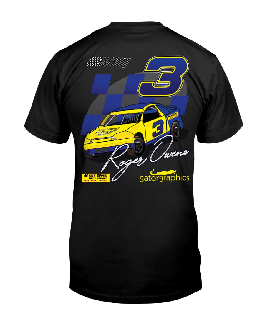 Roger Owens 2020 - Red Bomb Graphics - Custom Dirt Racing Shirts