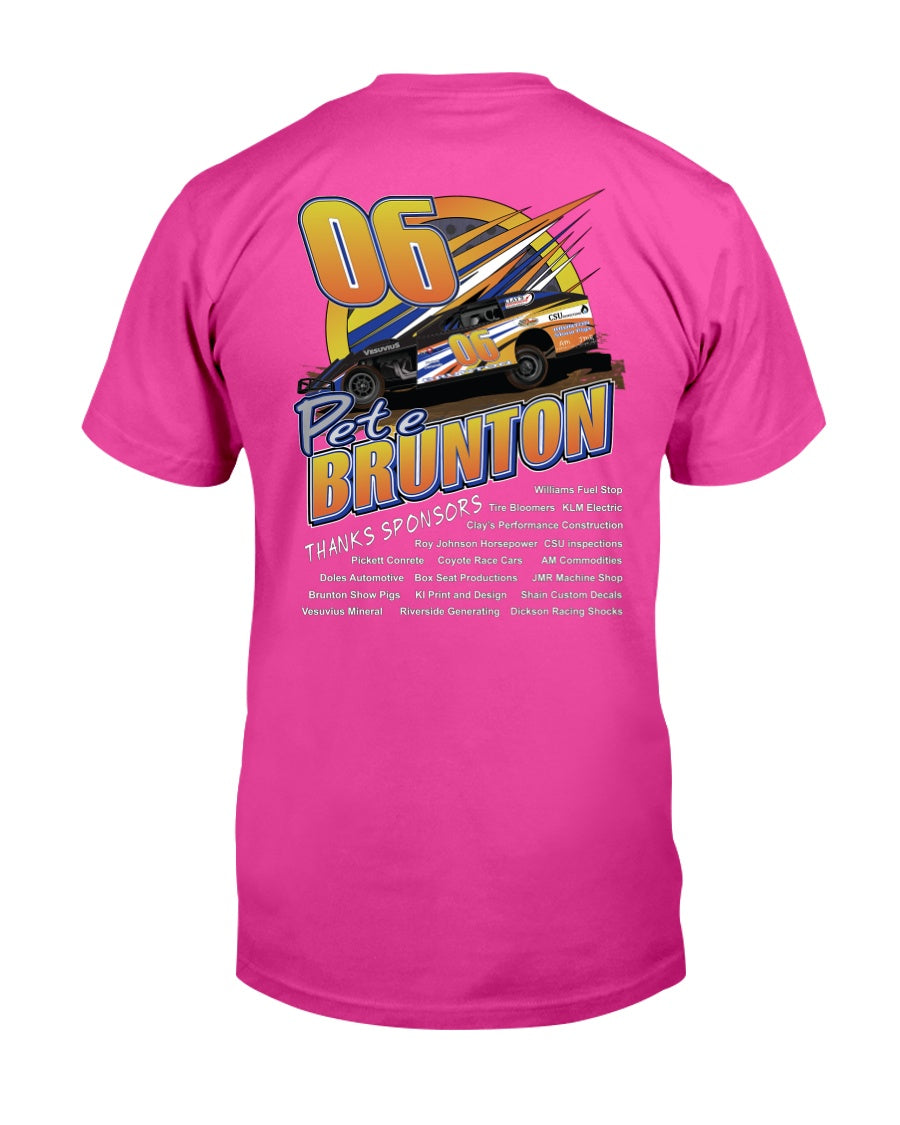 Pete Brunton 2020 #2 - Red Bomb Graphics - Custom Dirt Racing Shirts