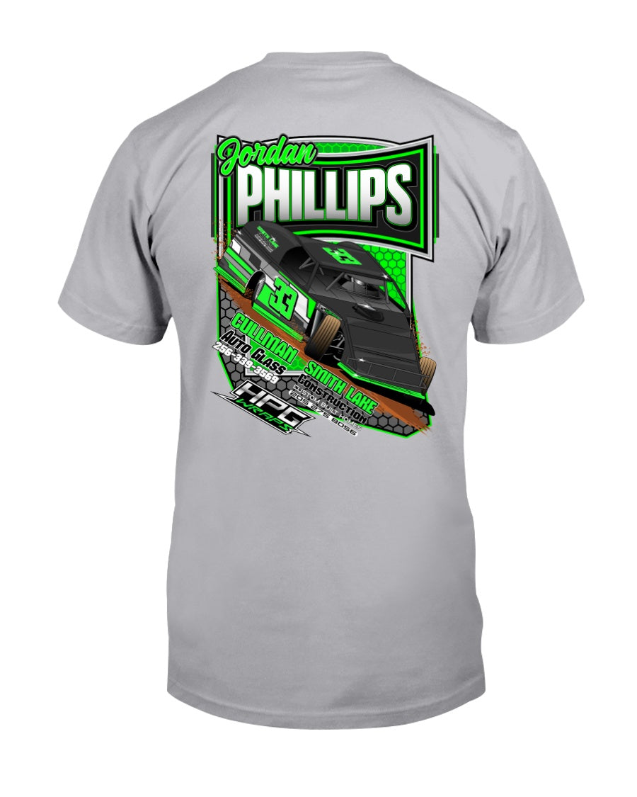 Jordan Phillips 2020 - Red Bomb Graphics - Custom Dirt Racing Shirts