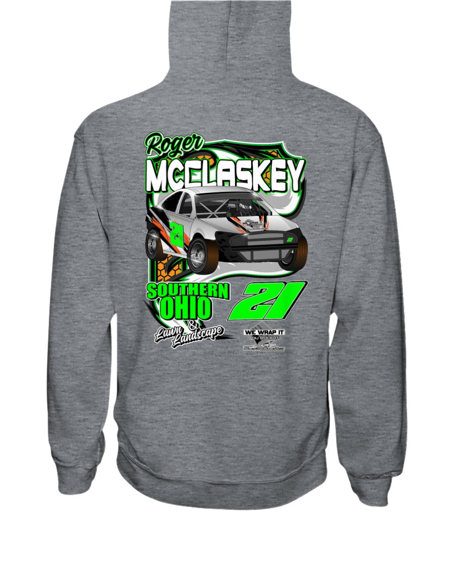 Roger McClaskey 2020 Hoodie - Red Bomb Graphics - Custom Dirt Racing Shirts