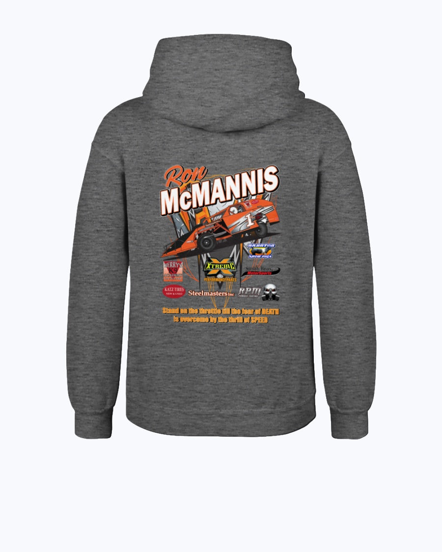 Ron McMannis 2020 Youth Hoodie - Red Bomb Graphics - Custom Dirt Racing Shirts