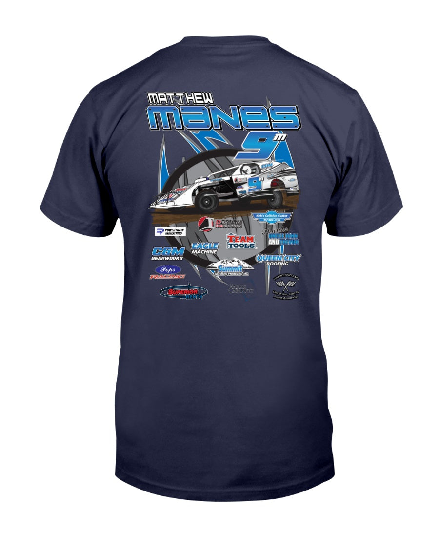 Matthew Manes 2020 Gildan Ultra Cotton T-Shirt - Red Bomb Graphics - Custom Dirt Racing Shirts