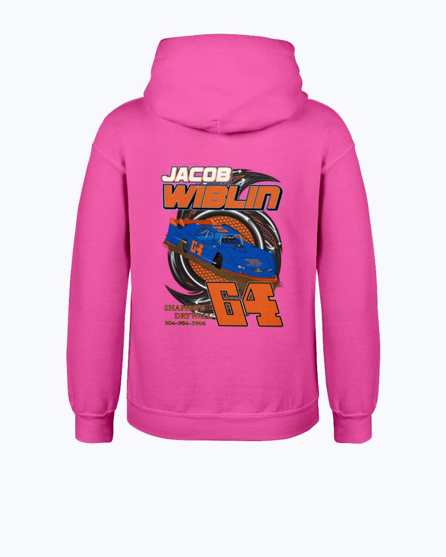 Jacob WIblin 2020 Youth Hoodie - Red Bomb Graphics - Custom Dirt Racing Shirts